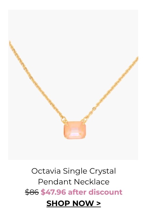 Octavia Single Crystal Pendant Necklace was $86 now $47.96 after discount