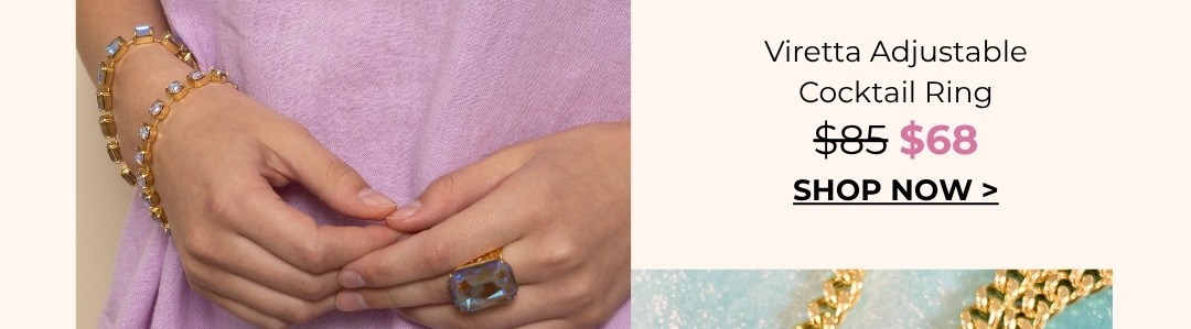 Viretta Adjustable Cocktail Ring - was $85, now $68