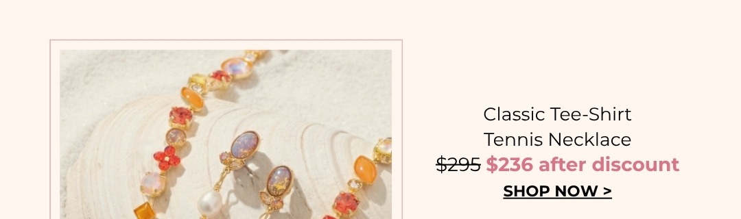 Classic Tee-Shirt Tennis Necklace - was $295, now $236