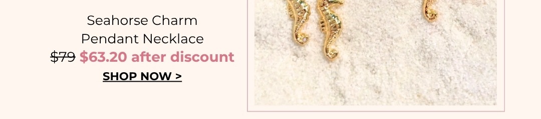 Seahorse Charm Pendant Necklace - was $79, now $63.20