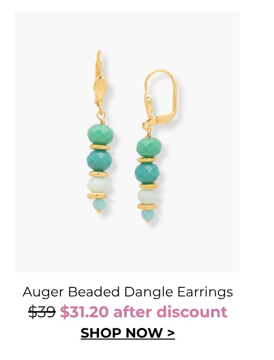 Auger Beaded Dangle Earrings - was $39 now $31.20