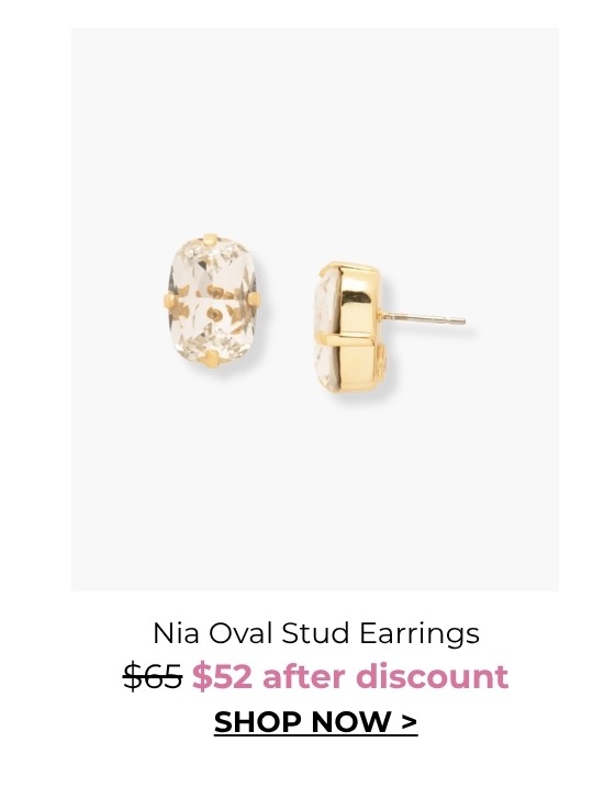  Nia Oval Stud Earrings - was $65, now $52 after discount