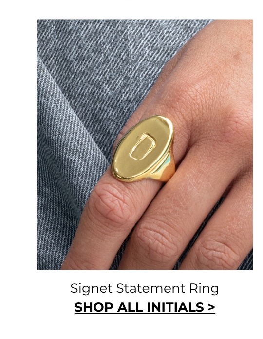 Signet Statement Ring - Shop All Initials