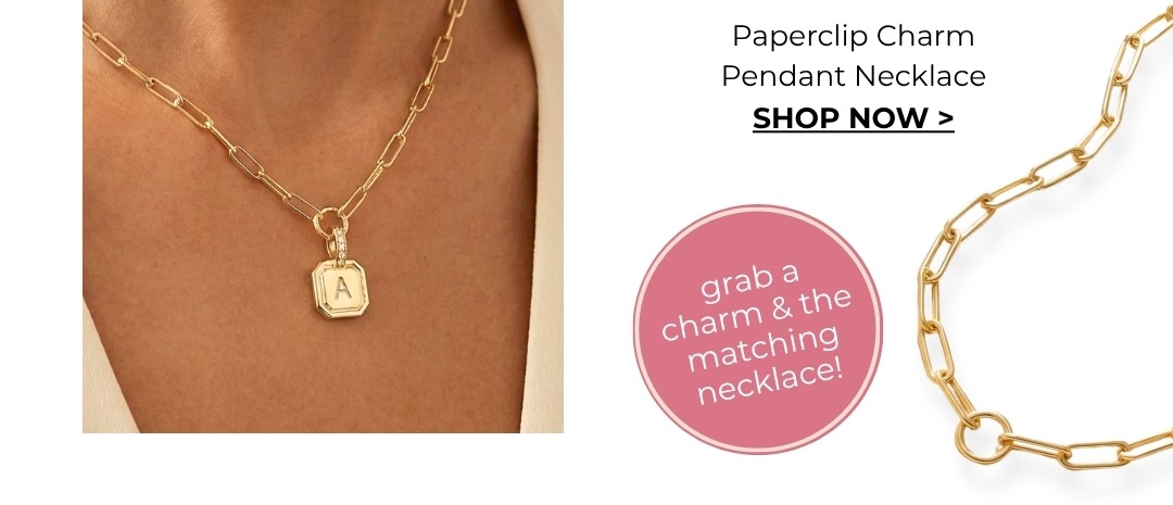 Paperclip Charm Pendant Necklace - Shop Now