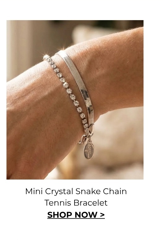 Mini Crystal Snake Chain Tennis Bracelet