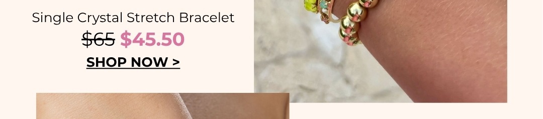 Single Crystal Stretch Bracelet - was $65 now $45.50 