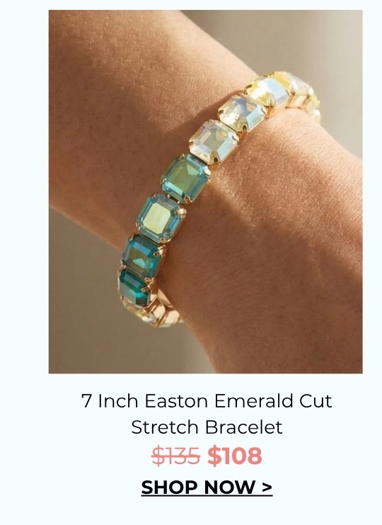 7 Inch Easton Emerald Cut Stretch Bracelet - was $135 now $108