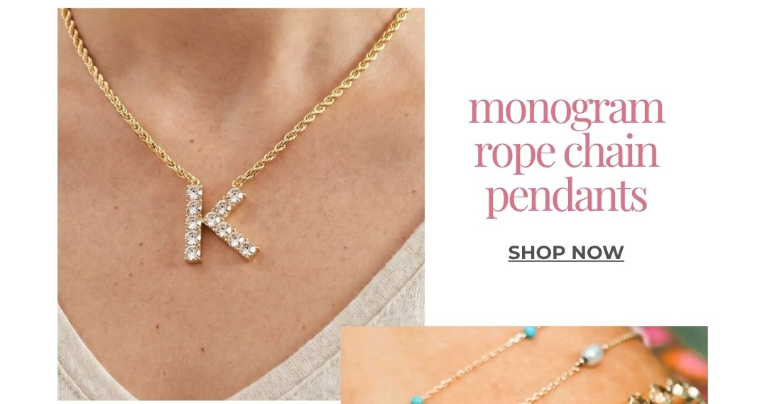 Monogram Rope Chain Pendants