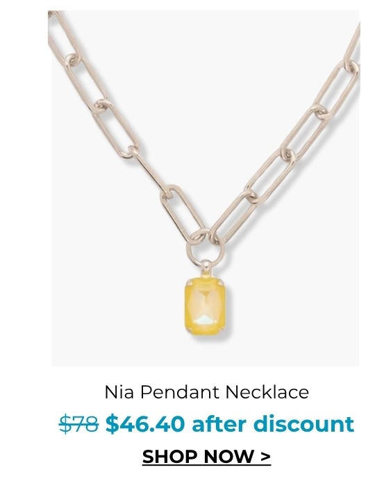 Nia Pendant Necklace was $78 now $46.40 after discount
