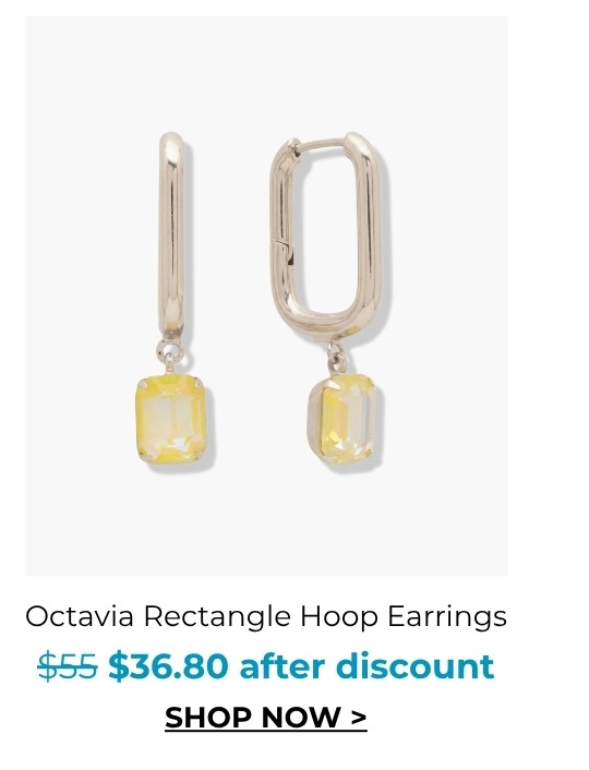 Octavia Rectangle Hoop Earrings was $55 now $36.80 after discount