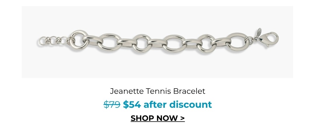 Jeanette Tennis Bracelet was $79 now $54 after discount