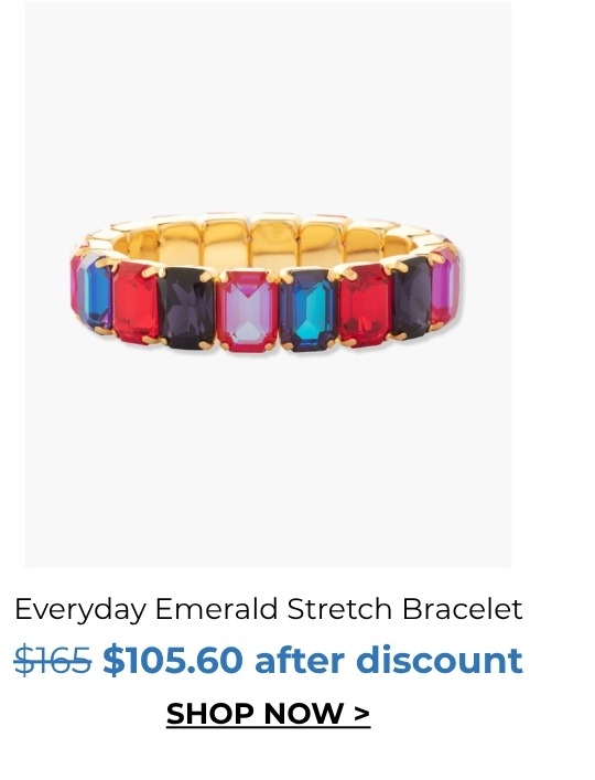 Everyday Emerald Stretch Bracelet was $165 now $105.60 after discount
