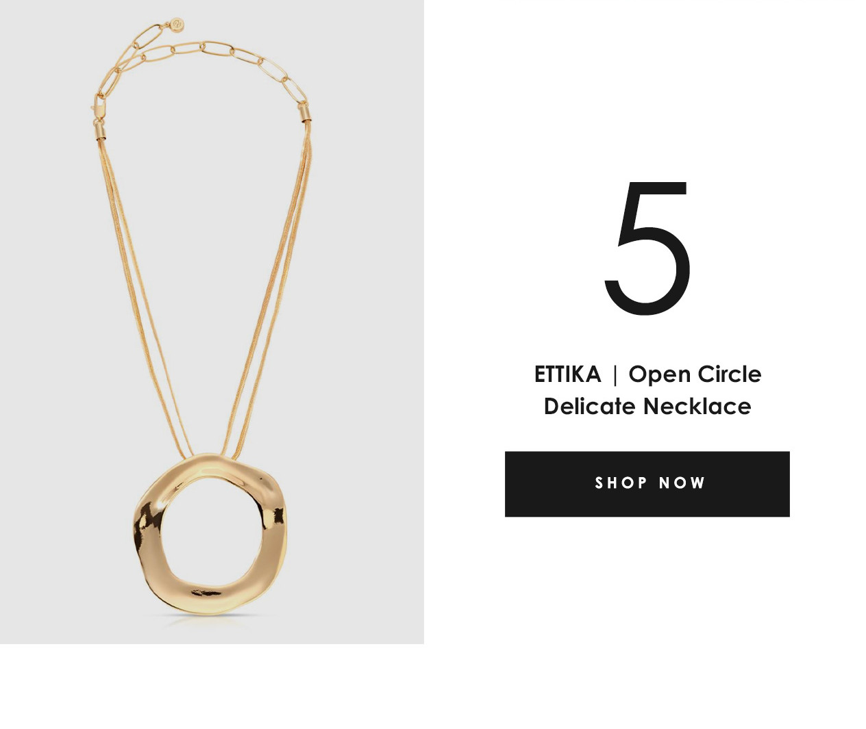 ETTIKA | Open Circle Delicate Necklace