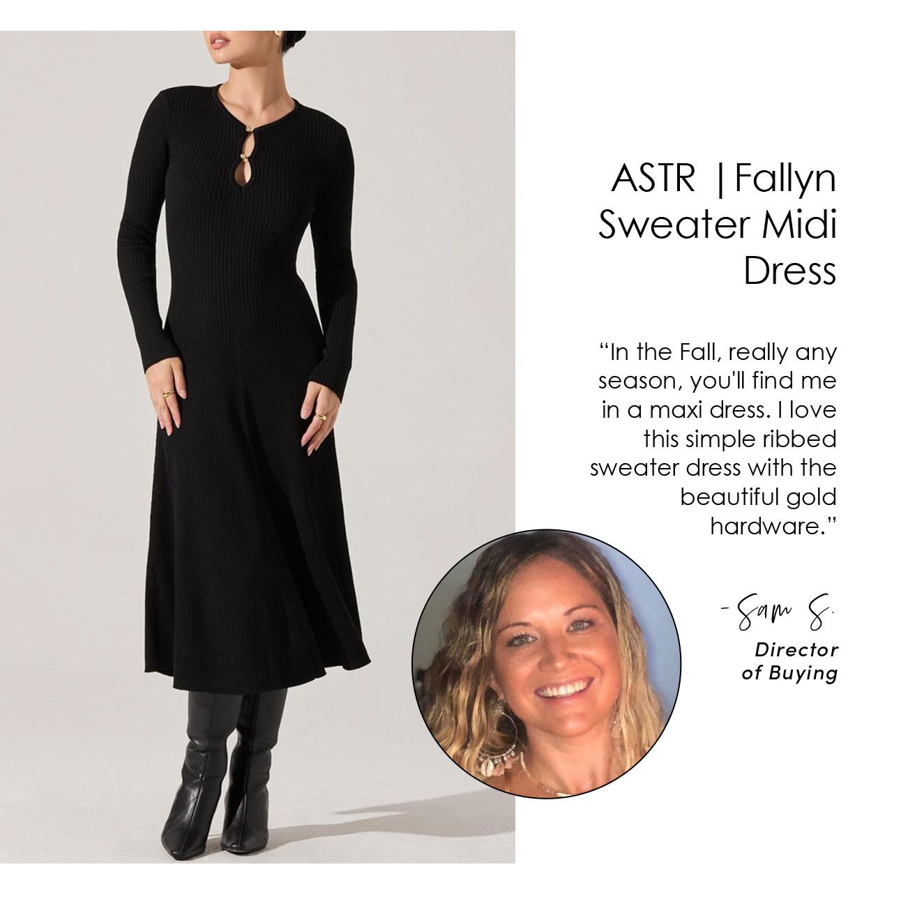 ASTR | Fallyn Sweater Midi Dress