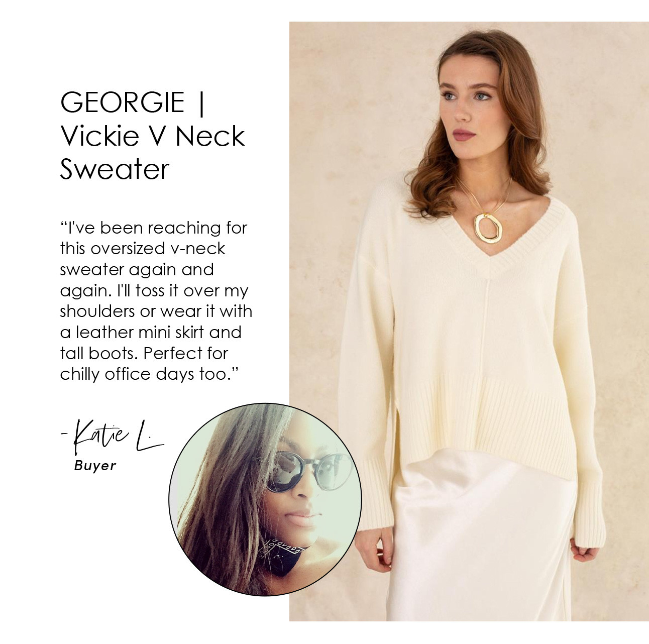 GEORGIE | Vickie V Neck Sweater
