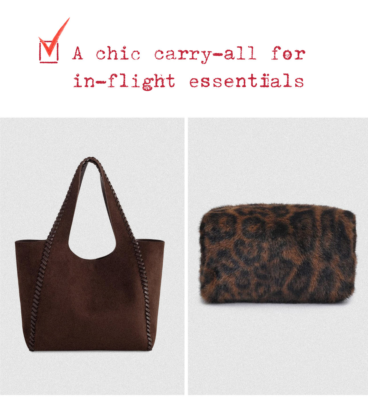 A chic carry-all for in-flight essentials