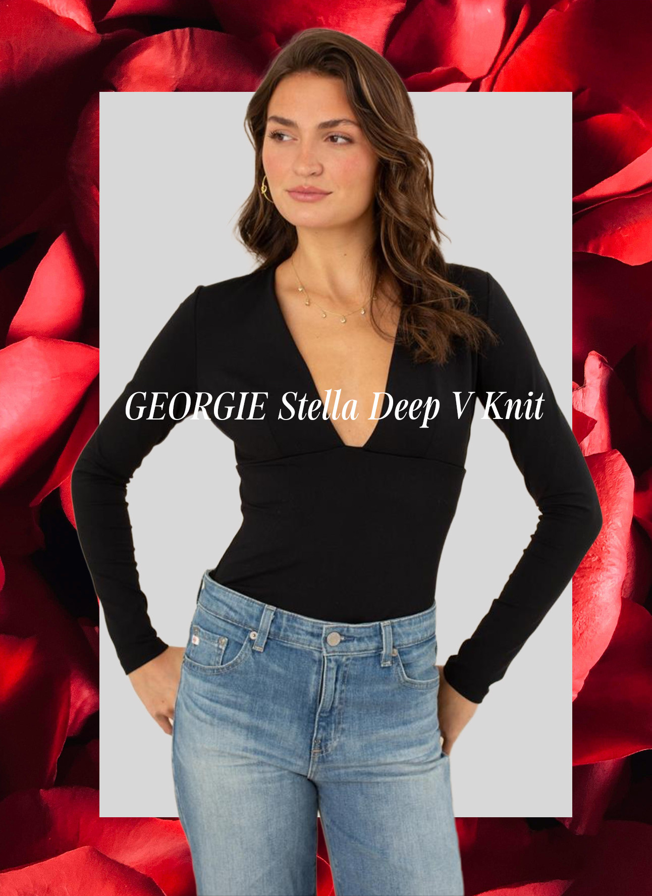 GEROGIE Stella Deep V Knit
