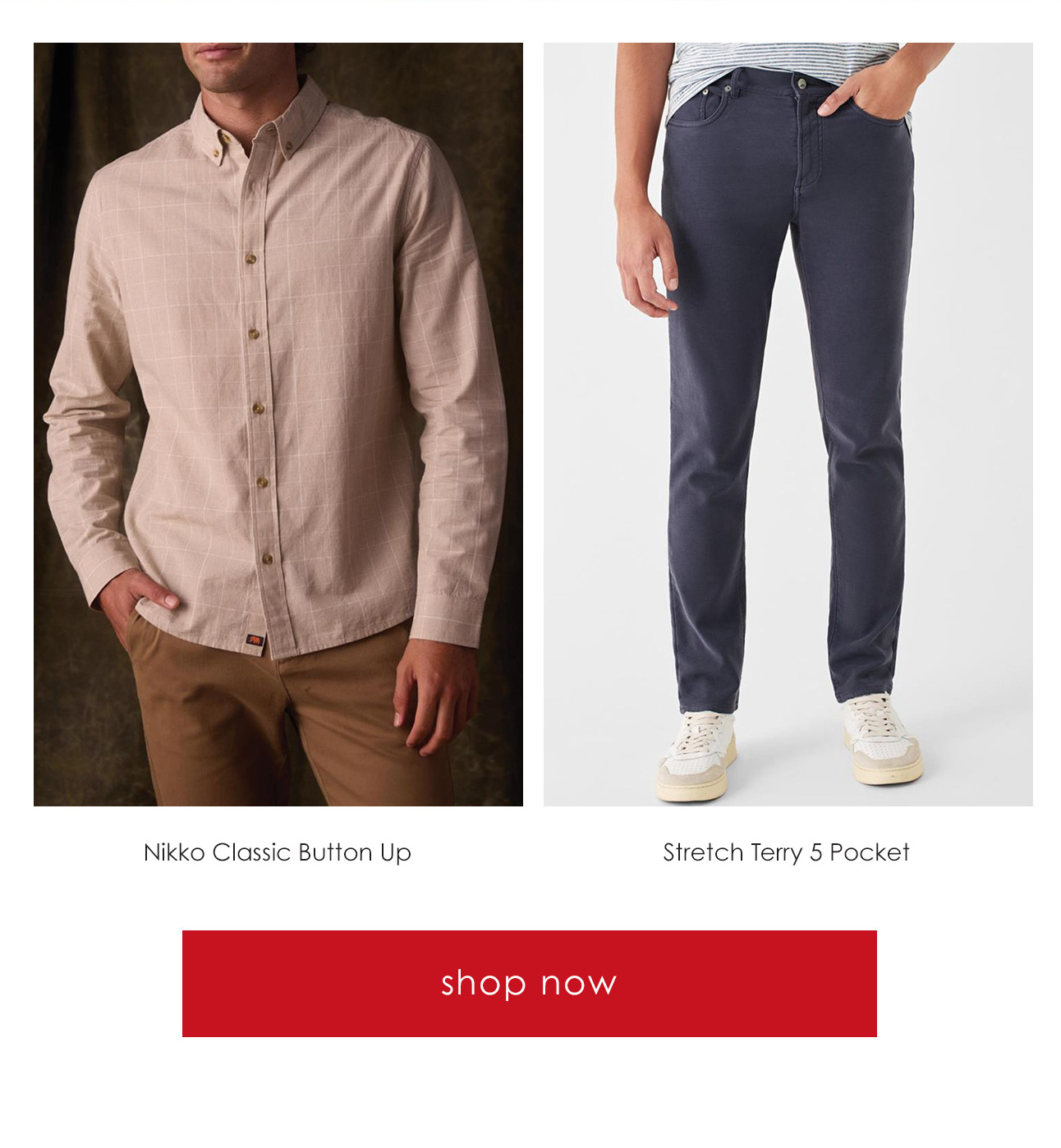 Niko Classic Button Up // Stretch Terry 5 Pocket