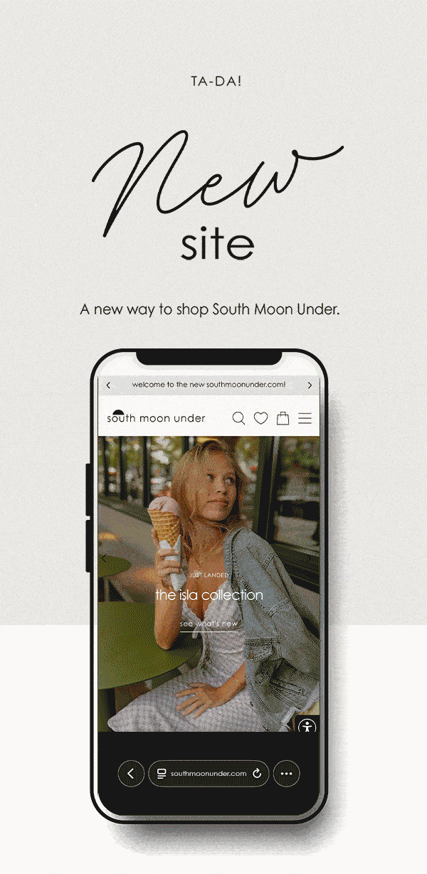 TA-DA! new site - A new way to shop South Moon Under