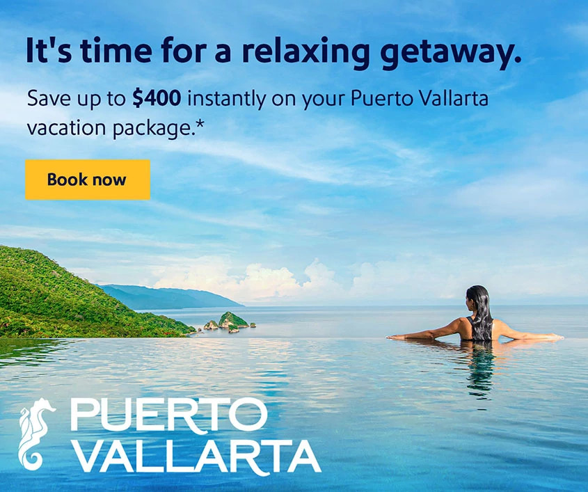 It's time for a relaxing getaway. Save up to $400 instantly on your Puerto Vallarta vacation package.* Book now.