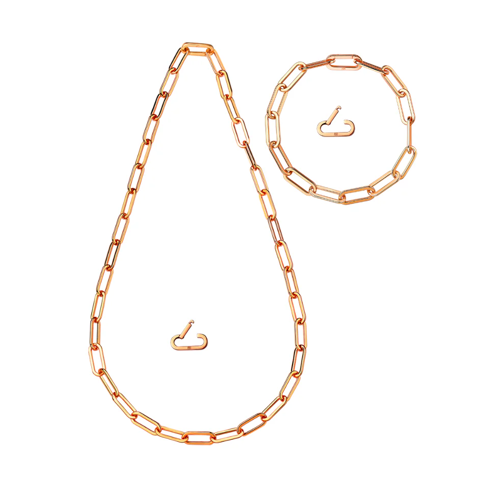 Image of Paperclip Necklace & Bracelet Bundle