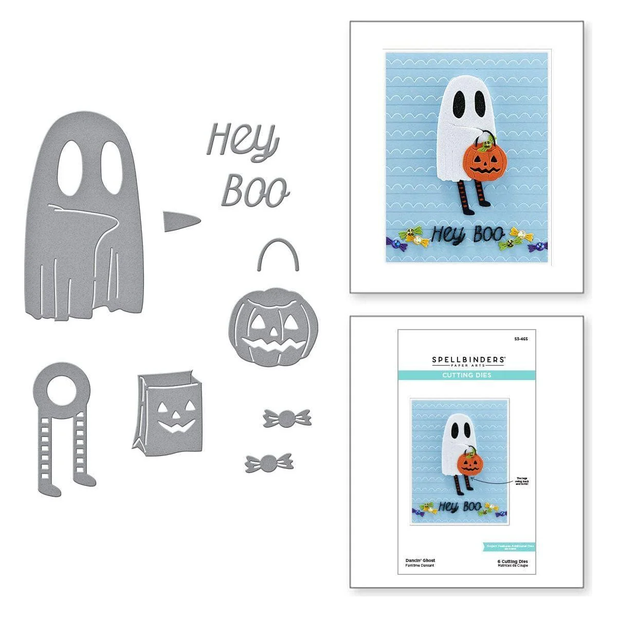 Image of Dancin' Ghost Etched Dies from the Boo Dance Party Collection