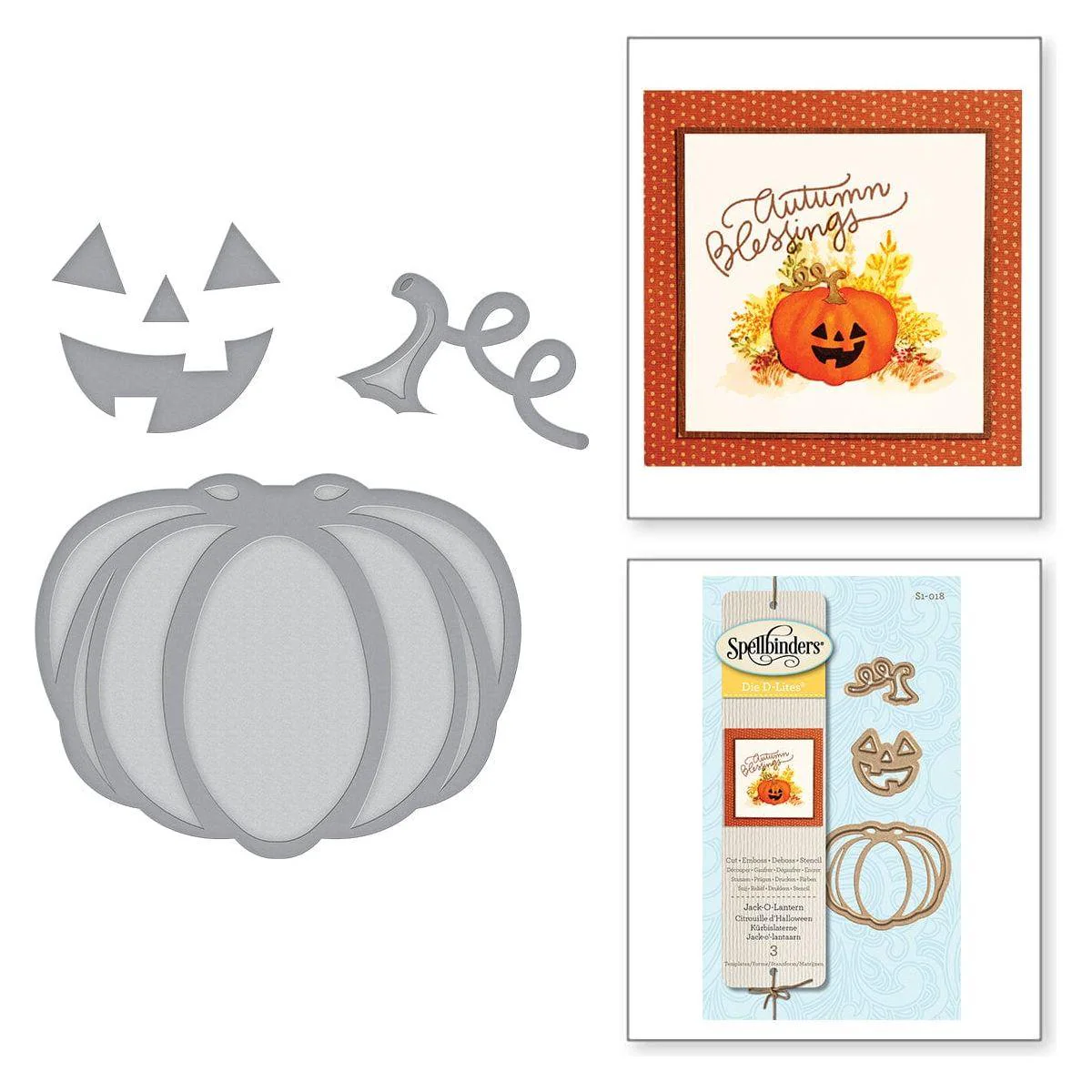 Image of Die D Lites Jack O Lantern Holiday 2017 Etched Dies