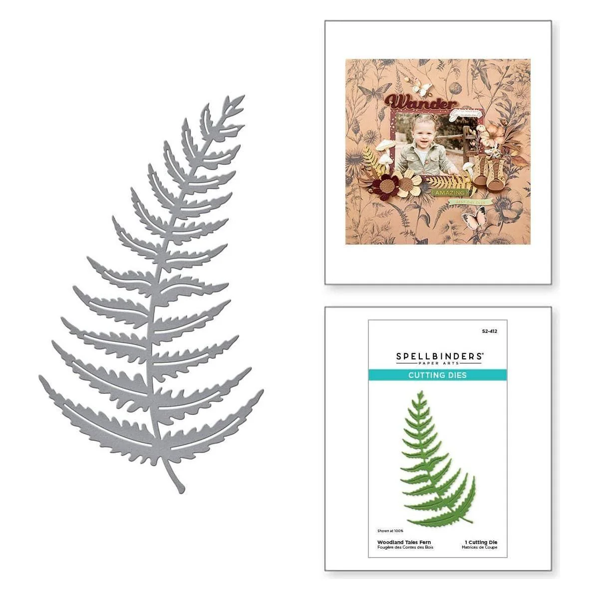 Image of Woodland Tales Fern Etched Dies from the Woodland Tales Collection