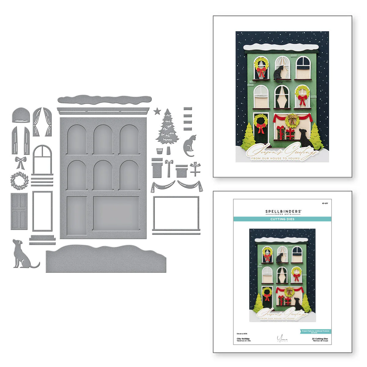 Image of City Holiday Etched Dies from the City Holiday Collection by Yana Smakula