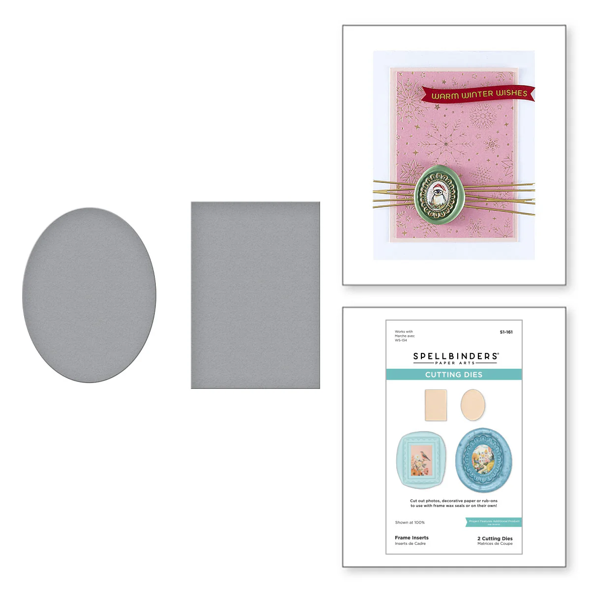 Image of Frame Inserts Etched Dies for Coordinating Wax Seals from the Holiday Magic Collection