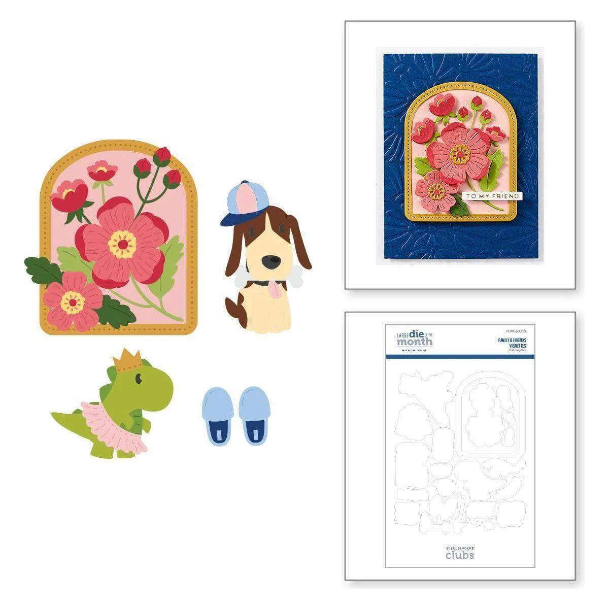 Image of Family & Friends Vignettes -  Large Die of the Month