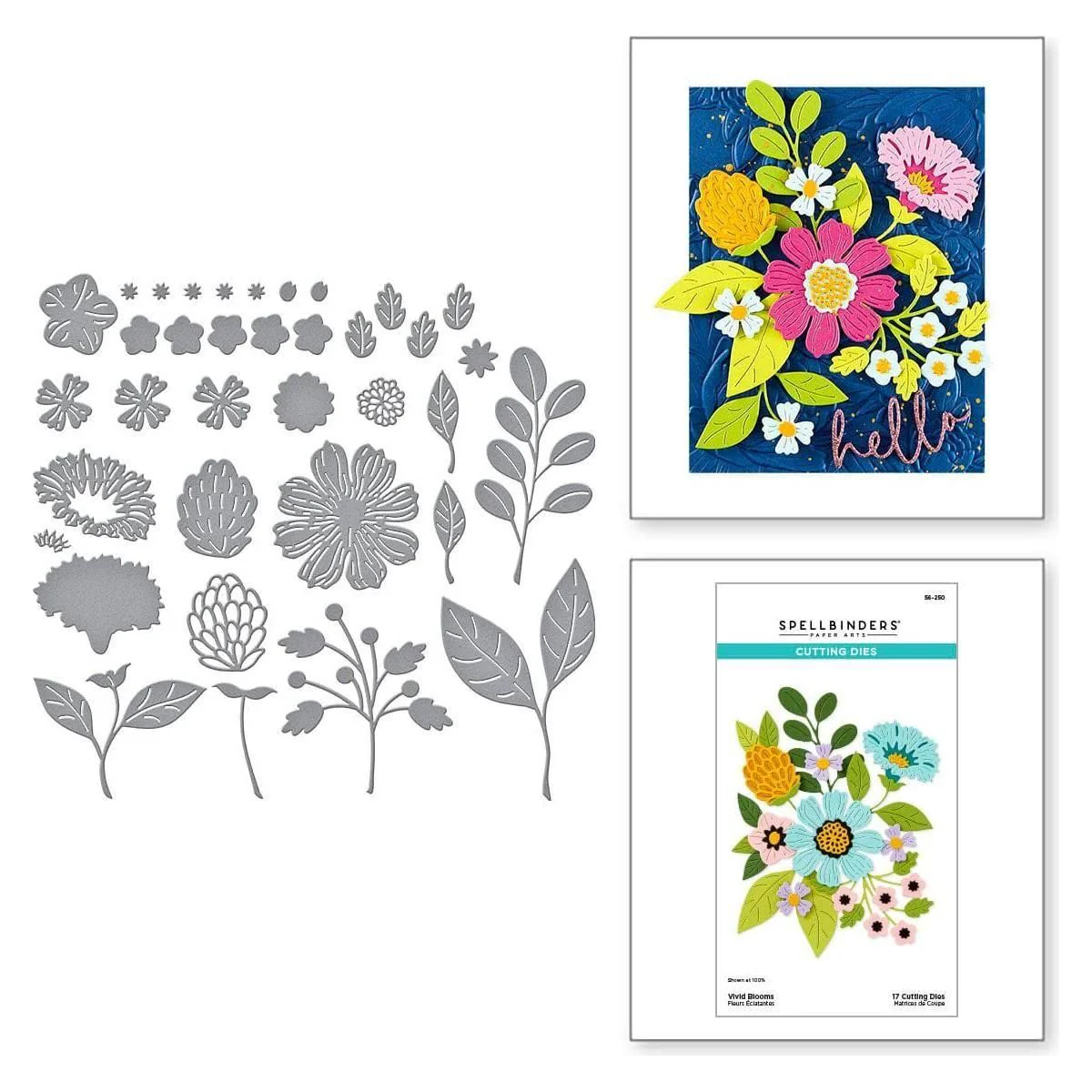 Image of Vivid Blooms Etched Dies from the Vivid Expressions Collection