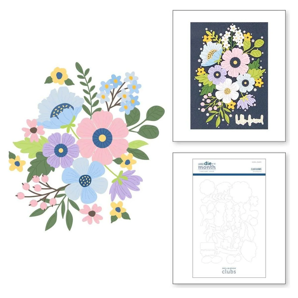 Image of Club Blooms - Large Die of the Month
