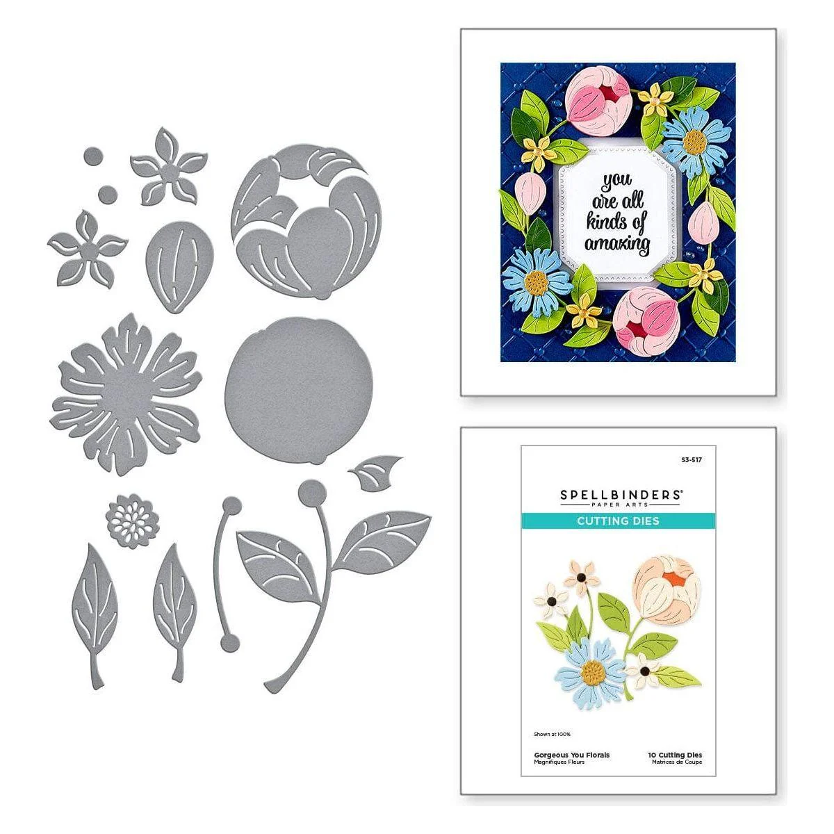 Image of Gorgeous You Florals Etched Dies from the Gorgeous You Collection