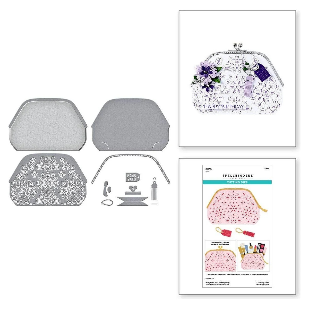 Image of Gorgeous You Makeup Bag Etched Dies from the Gorgeous You Collection
