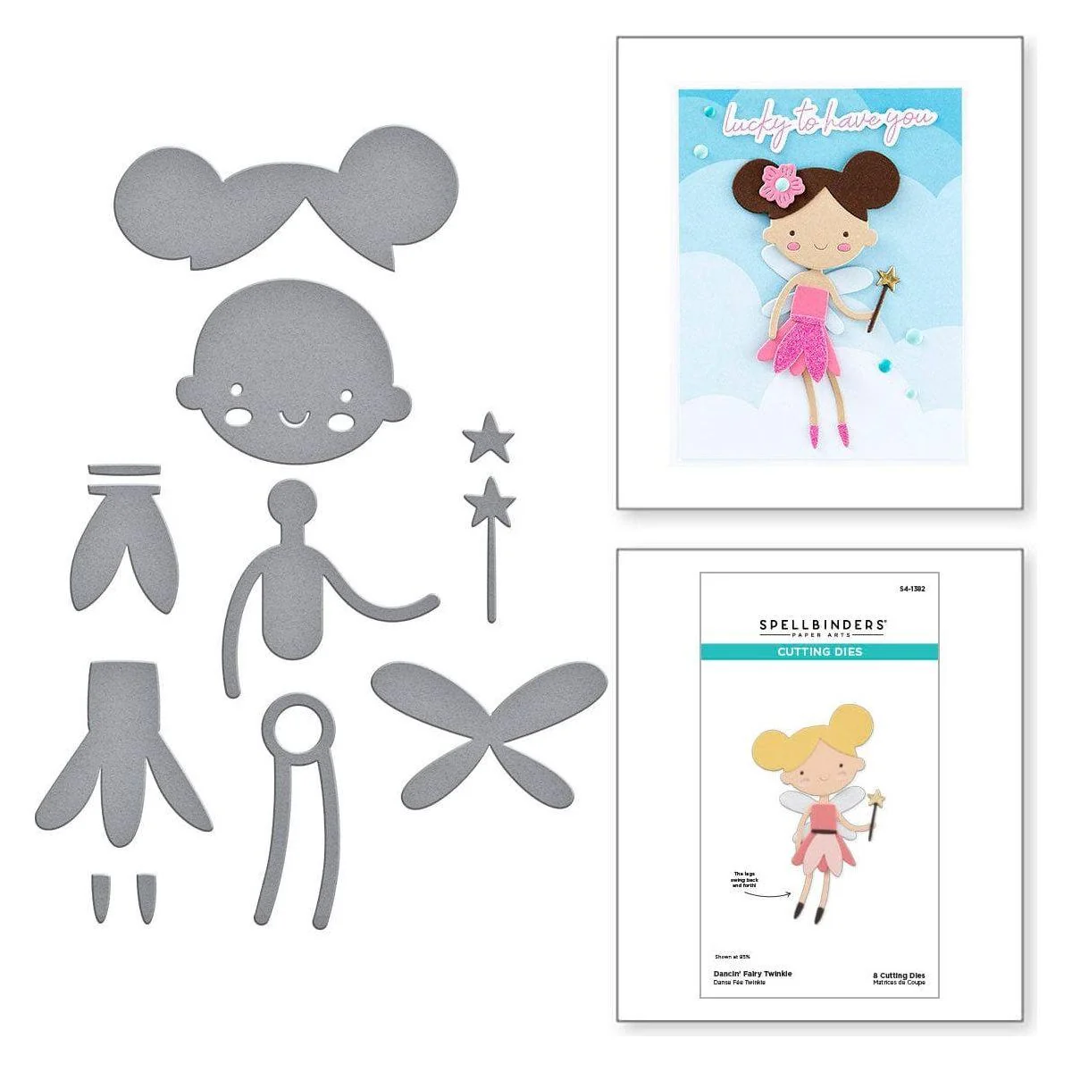 Image of Dancin' Fairy Twinkle Etched Dies from the Storytelling by Spellbinders Scrapbooking Collection