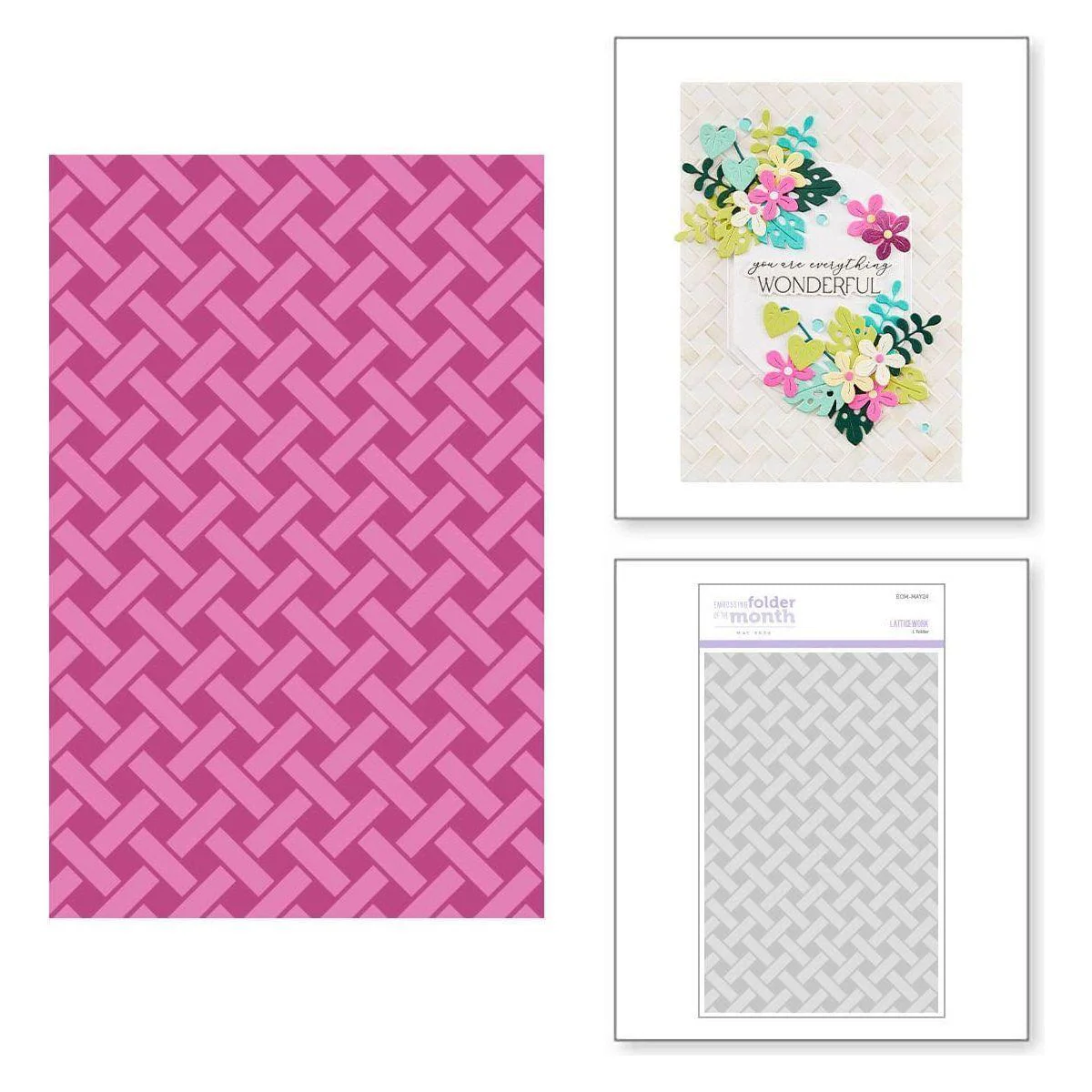 Image of Latticework - Embossing Folder of the Month