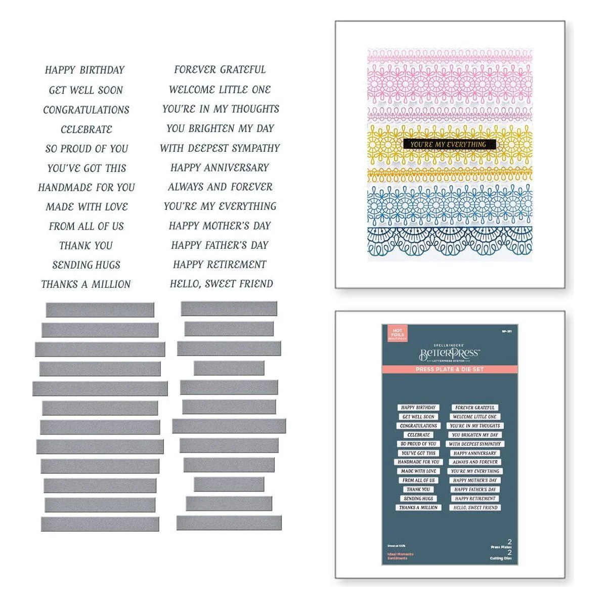 Image of Ideal Moments Press Plate & Die Set from the Vivid Expressions Collection