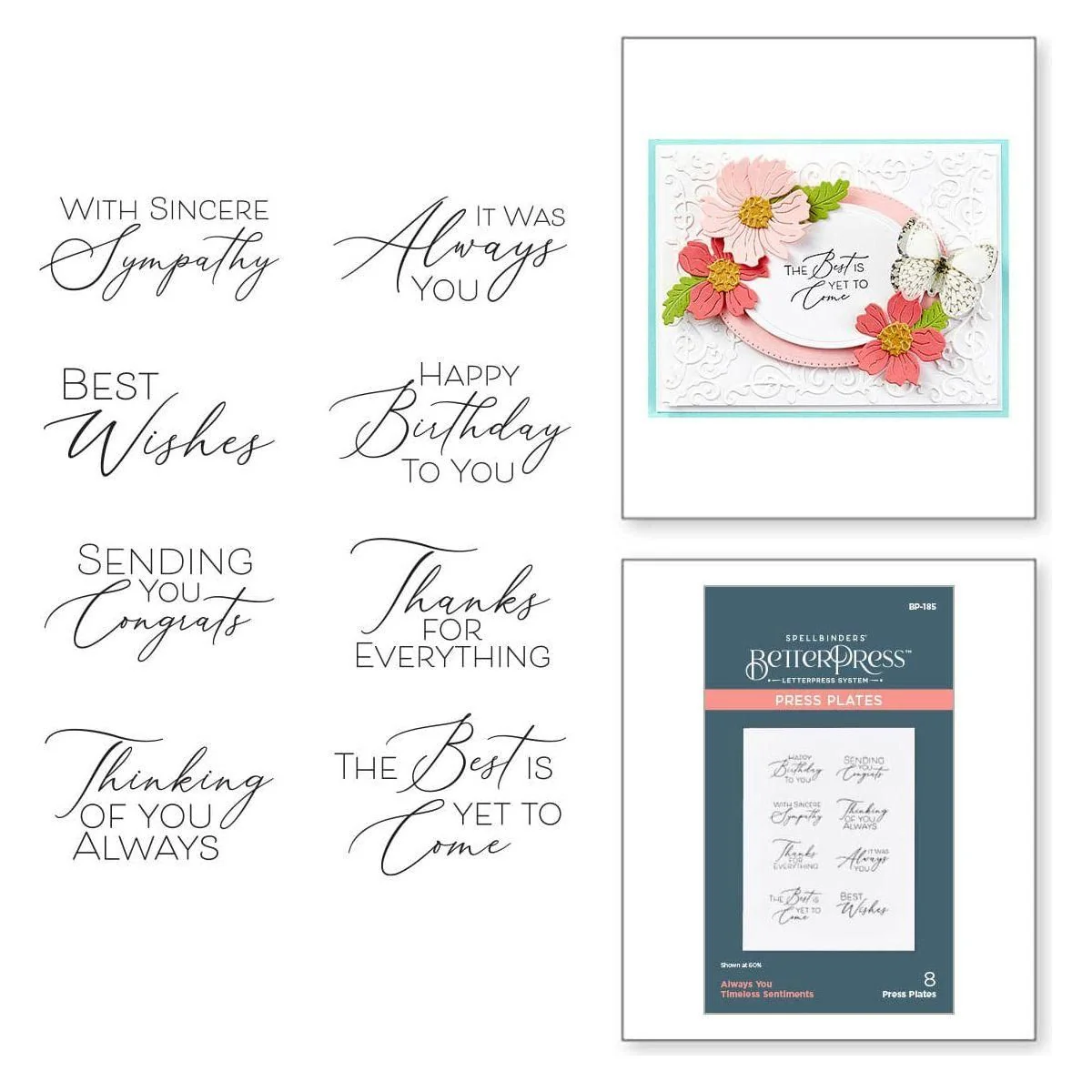 Image of Always You Timeless Sentiments Press Plates from the Timeless Collection