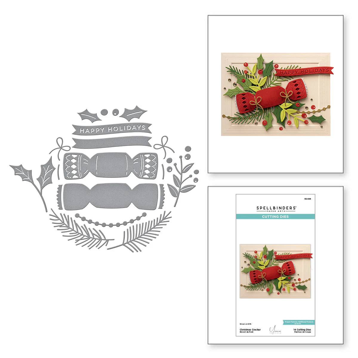 Image of Christmas Cracker Etched Dies from the City Holiday Collection by Yana Smakula