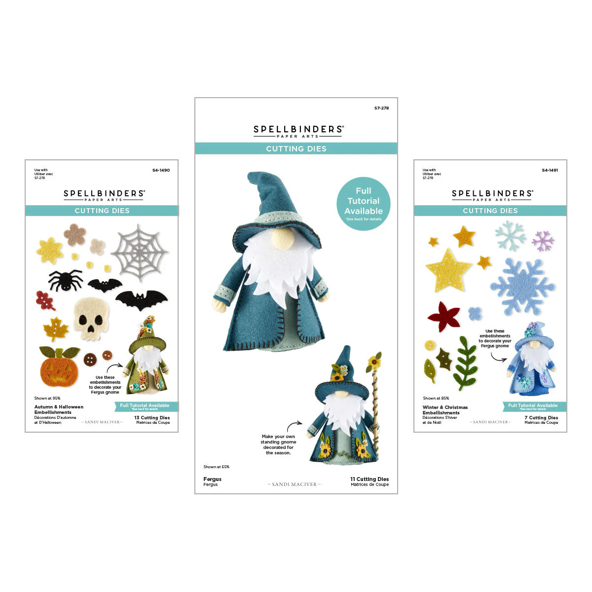 Image of Fergus 3D Felt Decor Die Collection Bundle from the 3D Felt Décor Collection by Sandi MacIver