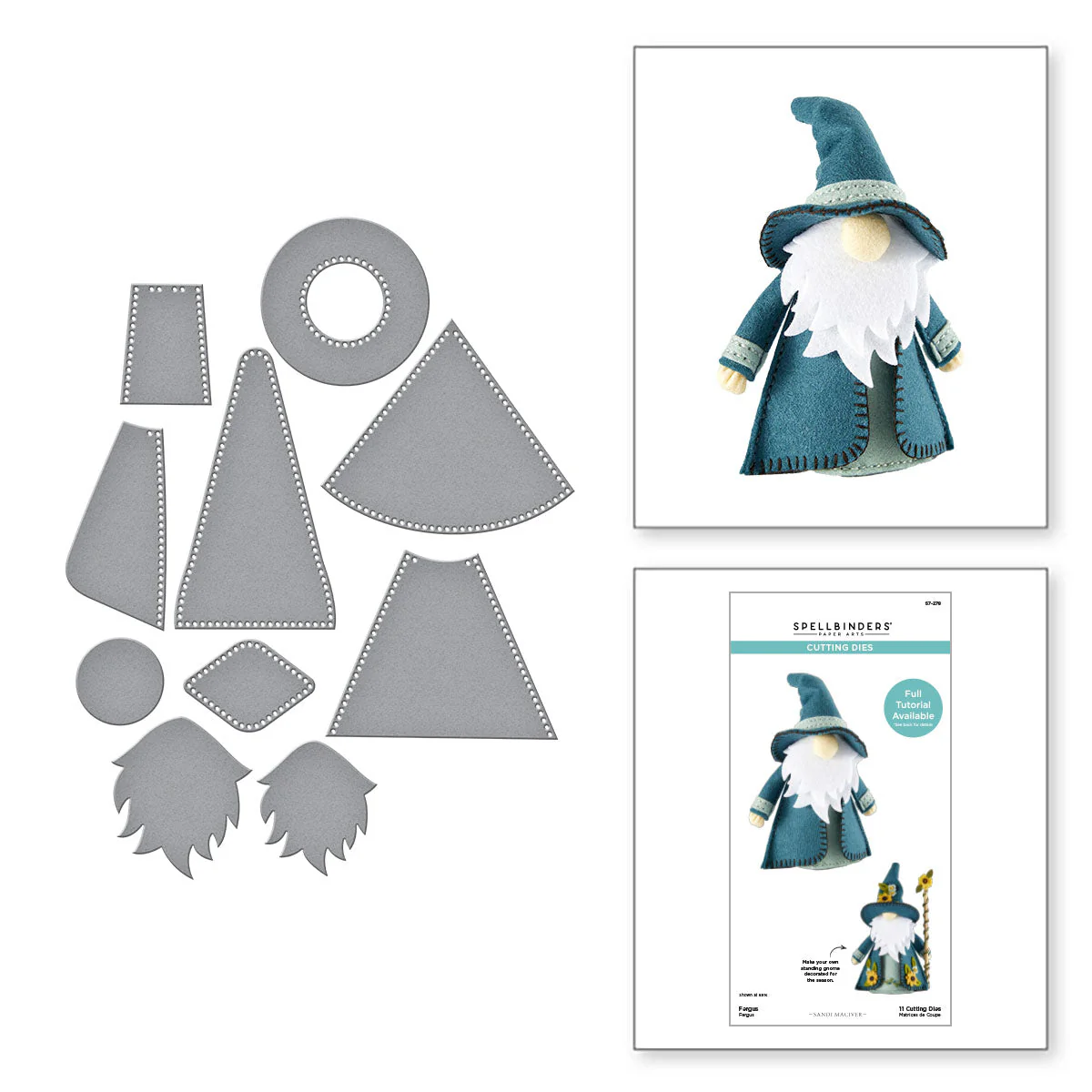 Image of Fergus Etched Dies from the 3D Felt Décor Collection by Sandi MacIver