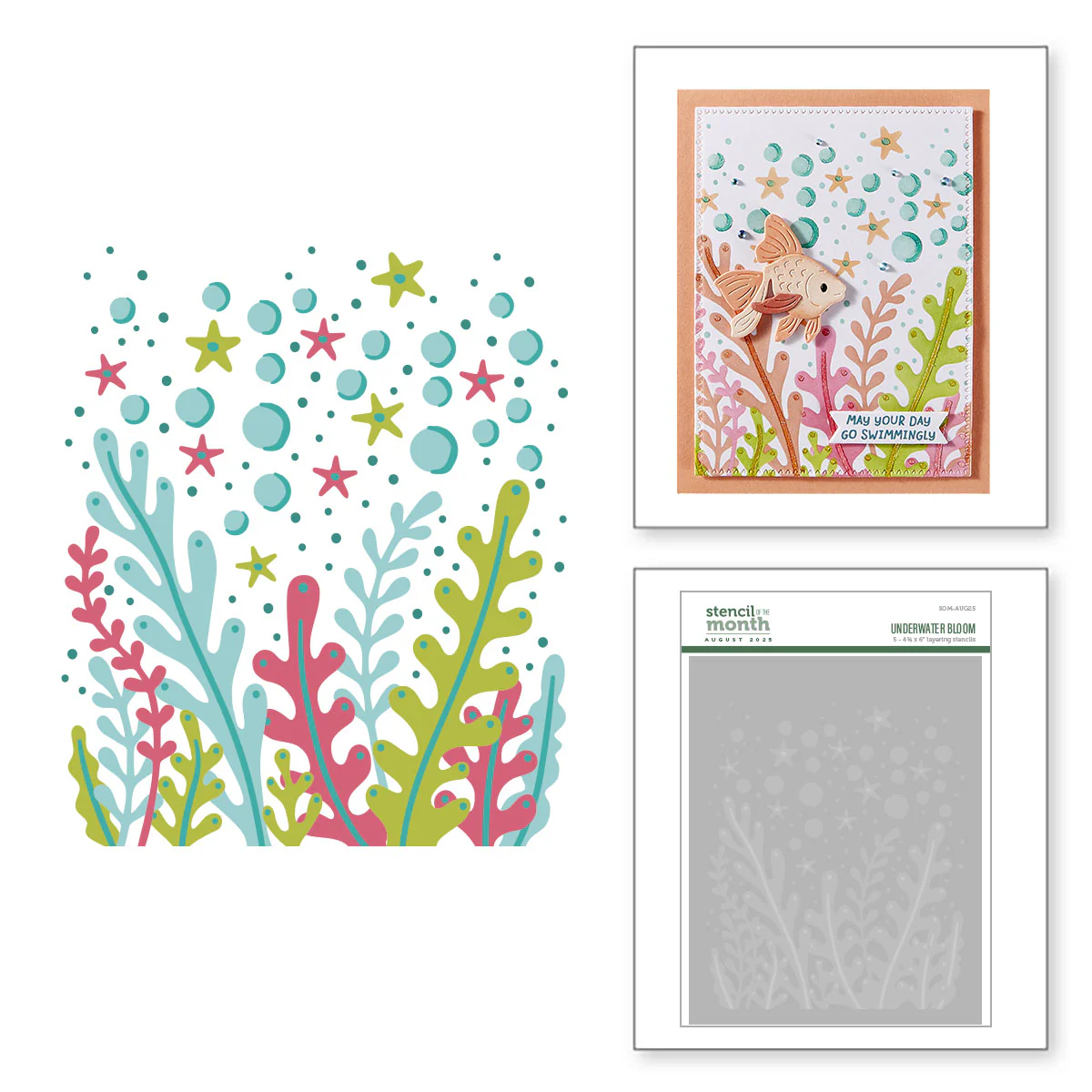 Image of Underwater Bloom - Stencil of the Month