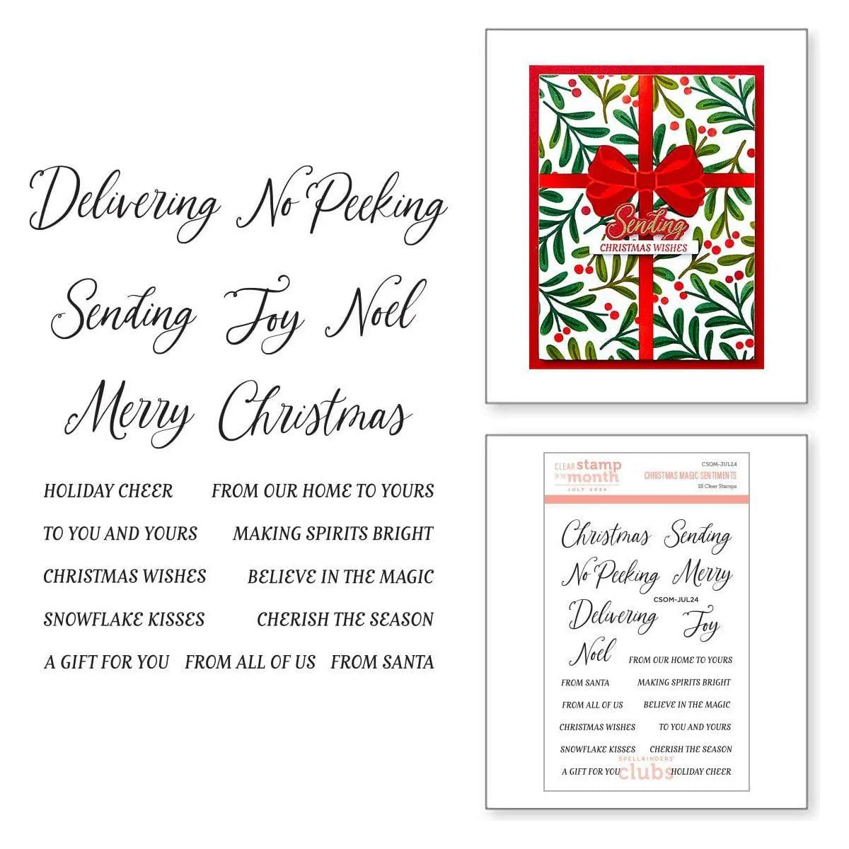 Image of Christmas Magic Sentiments - Clear Stamp of the Month