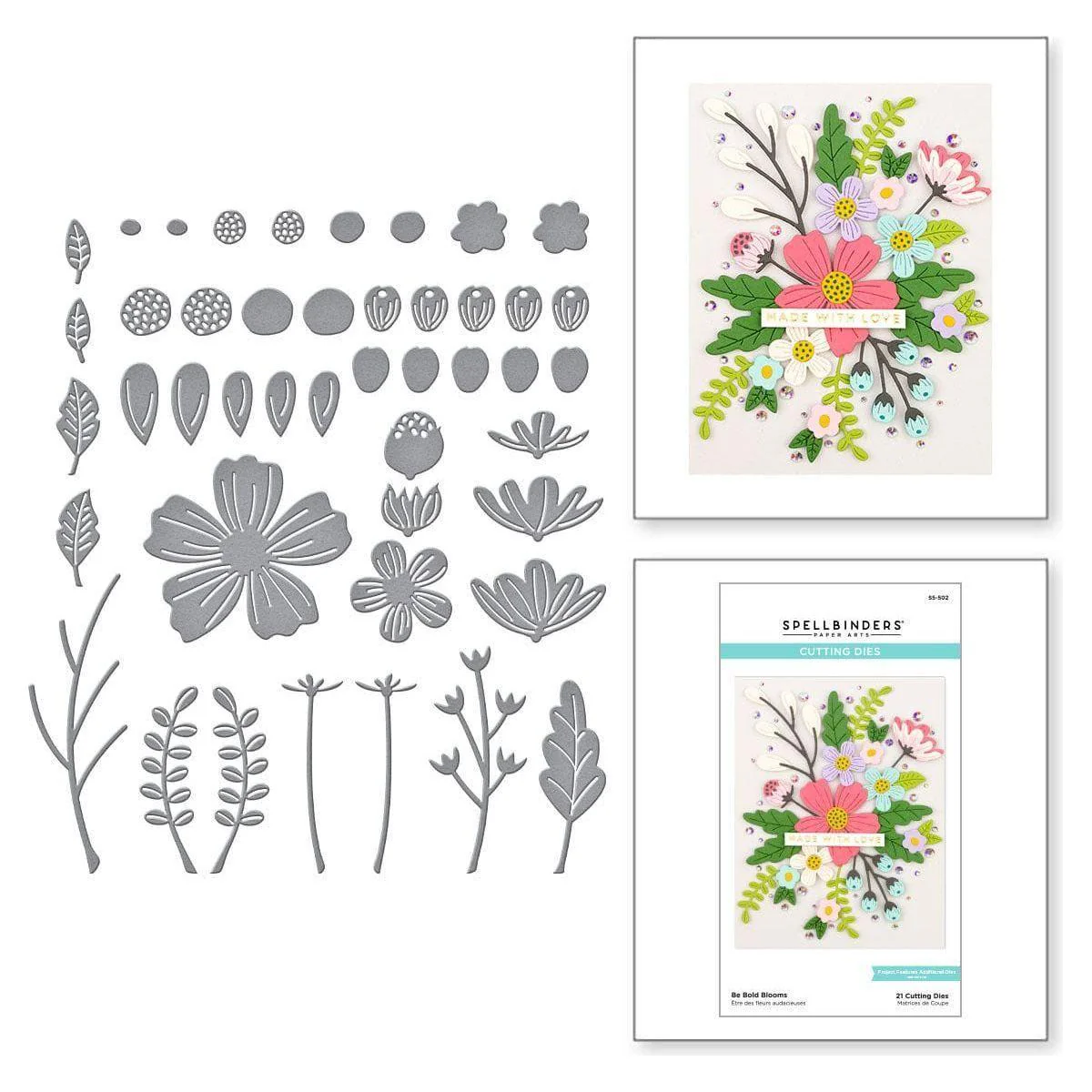 Image of Be Bold Blooms Etched Dies from the Be Bold Collection