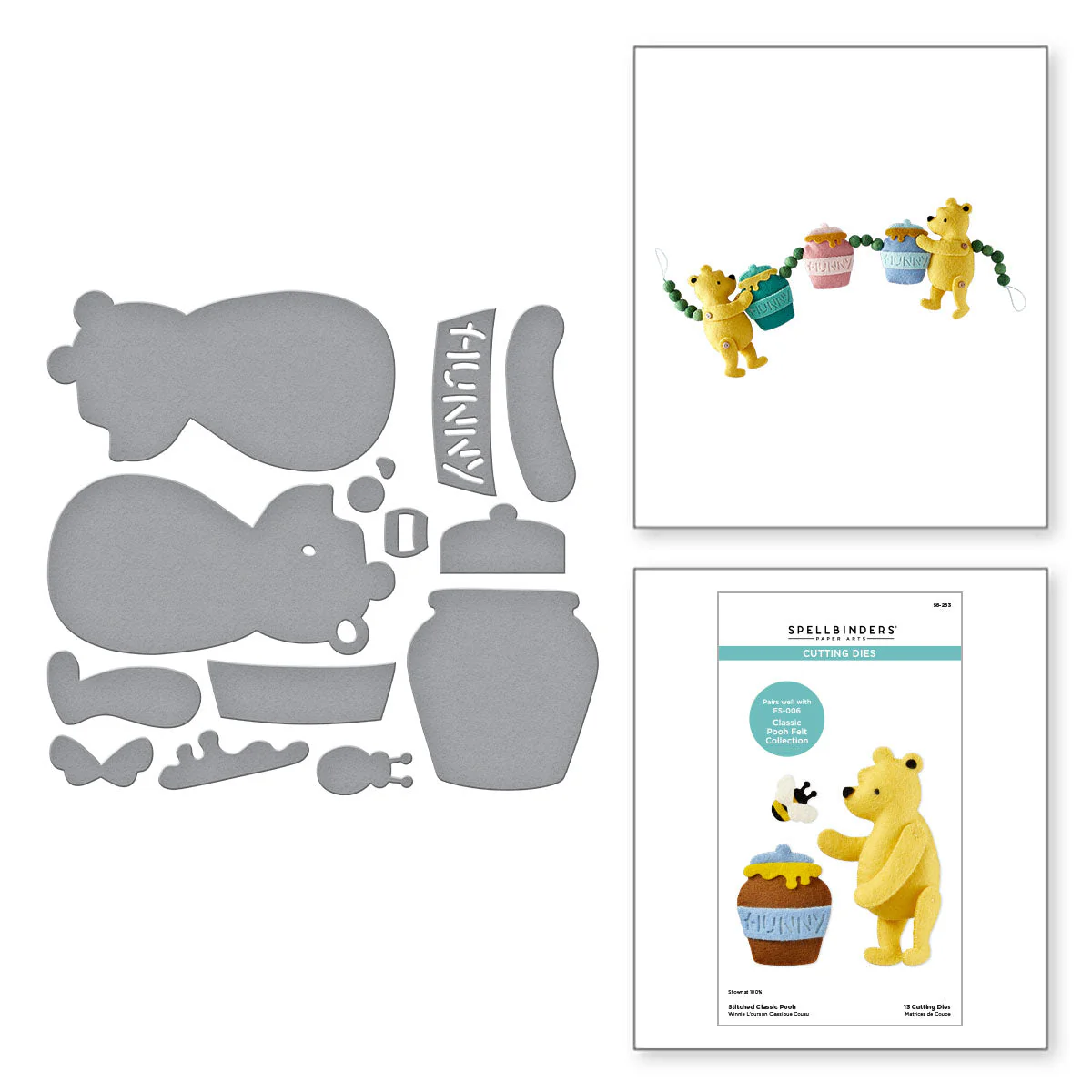 Image of Stitched Classic Pooh Etched Dies