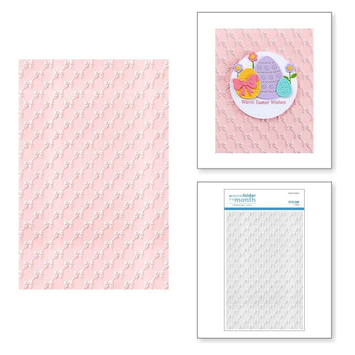 Image of Petite Bow -  3D Embossing Folder of the Month