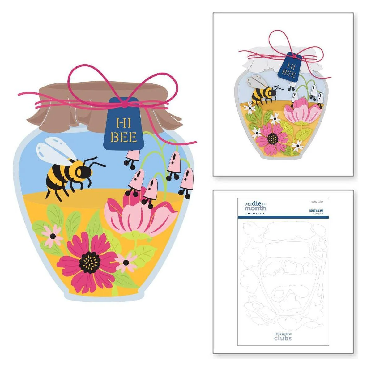 Image of Honey Bee Jar - Large Die of the Month