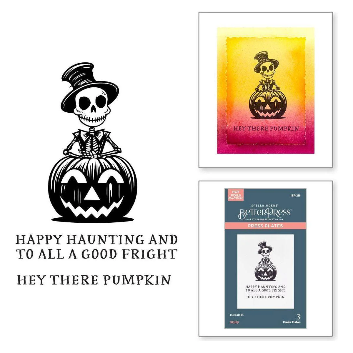Image of Skully Press Plates from the Happy Haunting Collection