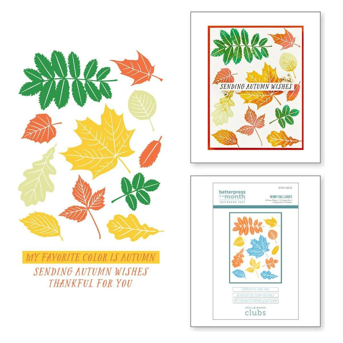 Image of Windy Fall Leaves - BetterPress Plate of the Month